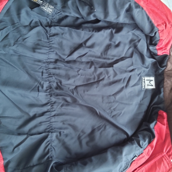 M.Miller red embroidered military ski snow jacket hooded with fur - Picture 5 of 10